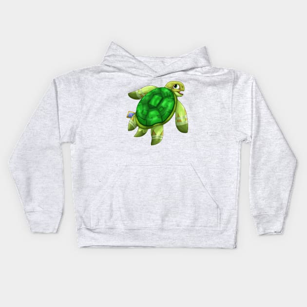 Cherrapin: Green Kids Hoodie by spyroid101